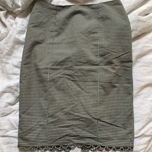 Vintage gingham pencil skirt